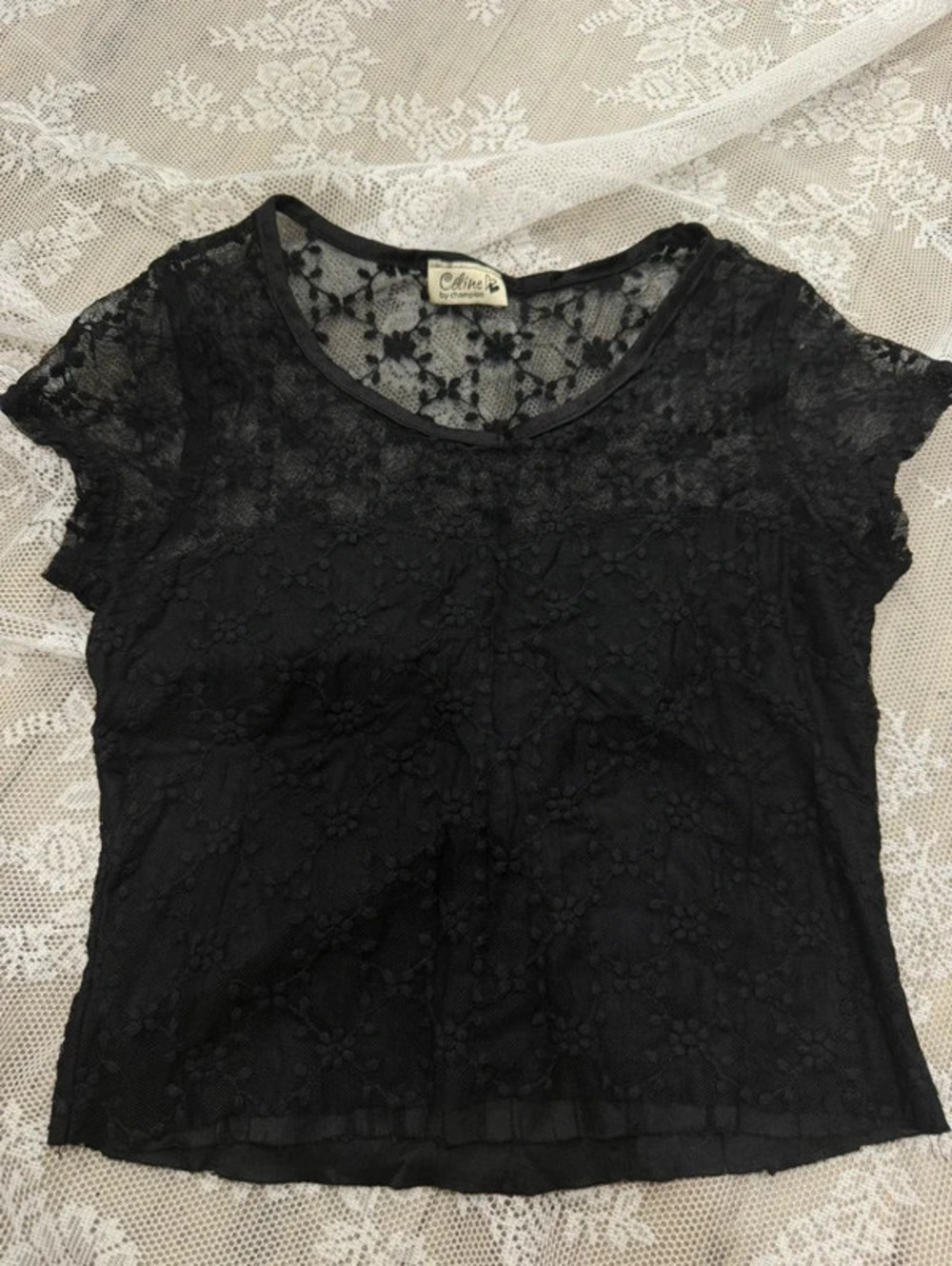 black lace shirt - Picture 1 of 3